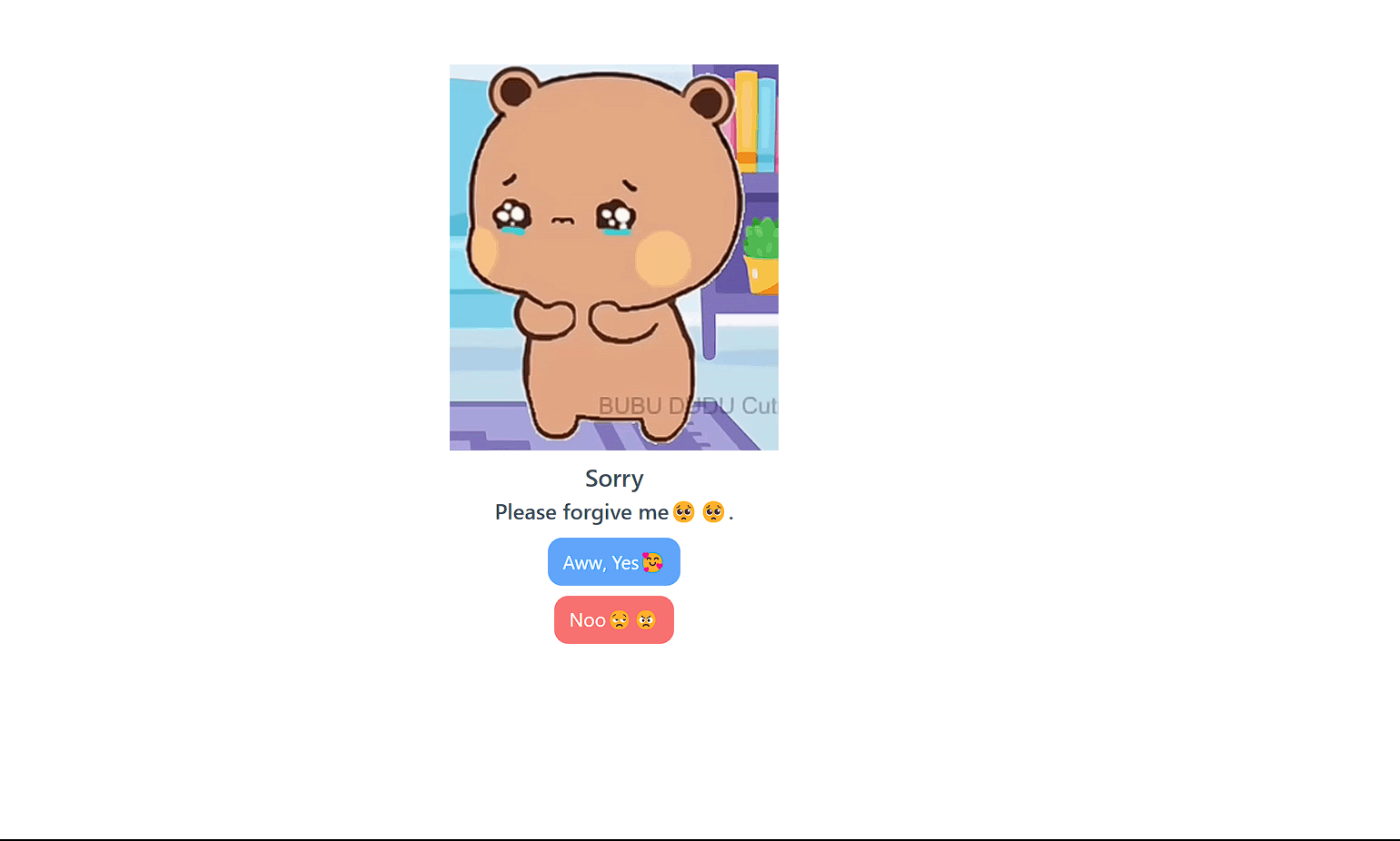 Sorry Bubu project screenshot