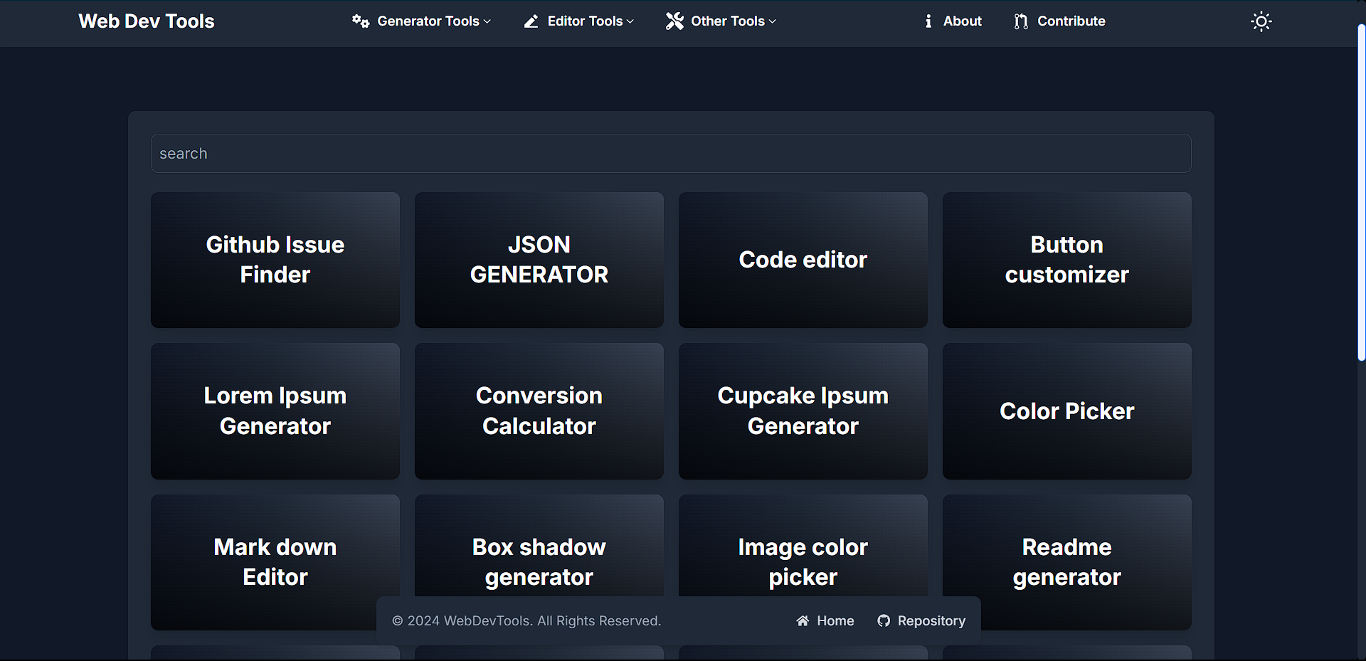 WebDevTools project screenshot